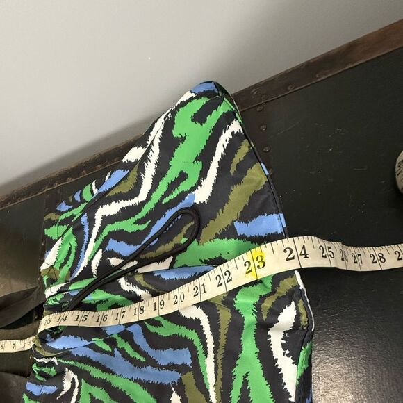 Diane Von Furstenberg Disco Zebra Green Tote Bag with Laptop Compartment - Picture 4 of 9